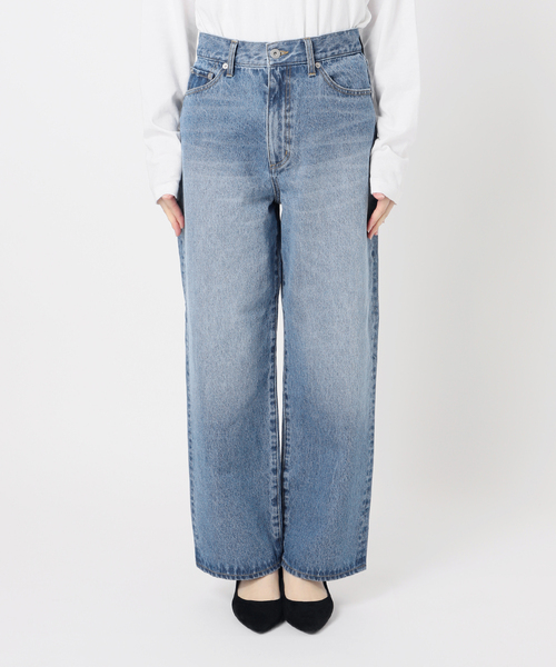 新品タグ付き　JOURNAL STANDARD relume　ワイドデニム　38 追加予約2》C/R デニムワイドギャザー（デニムパンツ・ジーンズ