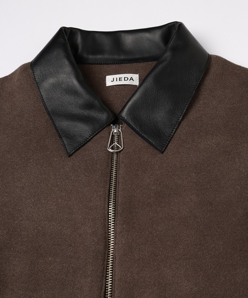 JieDa（ジエダ） ブルゾン アウター LEATHER COLLAR FADE SWEAT ZIP