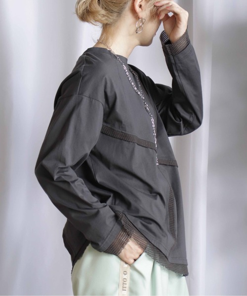 tシャツ メッシュ切替ロンT レディース BITTOKO tシャツ メッシュ切替ロンT レディース : ZOZOTOWN