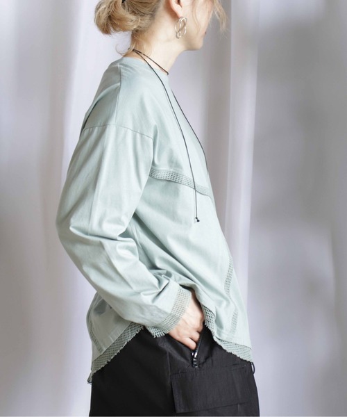 tシャツ メッシュ切替ロンT レディース BITTOKO tシャツ メッシュ切替ロンT レディース : ZOZOTOWN