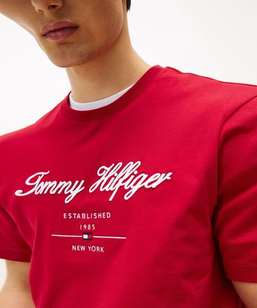 ヒルフィガースクリプトTシャツ TOMMY HILFIGER｜スリムスクリプトリンガーTシャツ | Rakuten