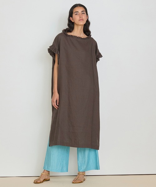 最高級素材★涼しい  リネンフリルワンピース (23_188) HOUSE OF LOTUS｜リネンフリルワンピース | Rakuten Fashion