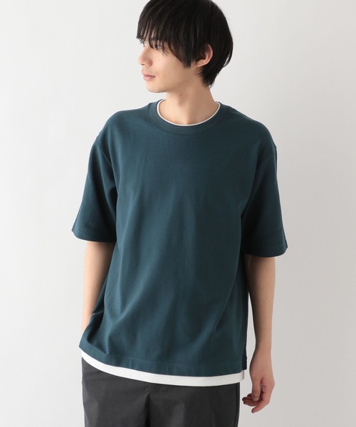 GLOBAL WORK tシャツ ミラノリブレイヤードCOOL/288102 メンズ