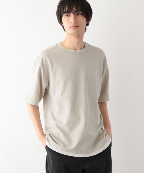 GLOBAL WORK tシャツ ミラノリブレイヤードCOOL/288102 メンズ