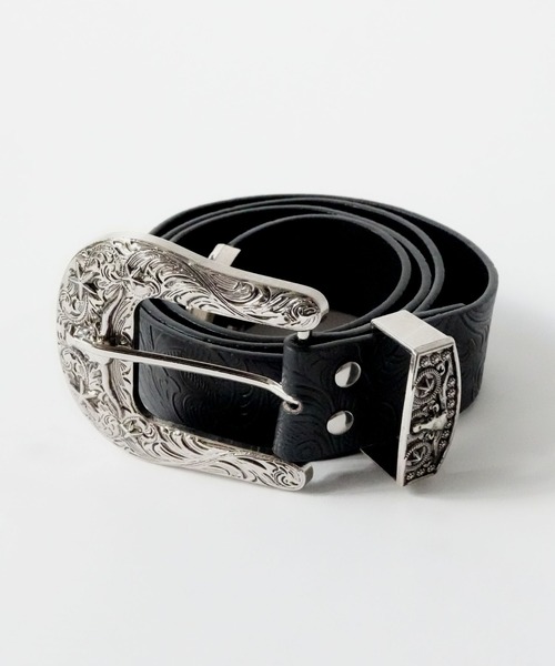 Port（ポート） ベルト 「 」 ウエスタン エンボス バックル ベルト