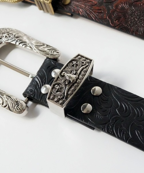 ベルト 「 Port / ポート 」 ウエスタン エンボス バックル ベルト