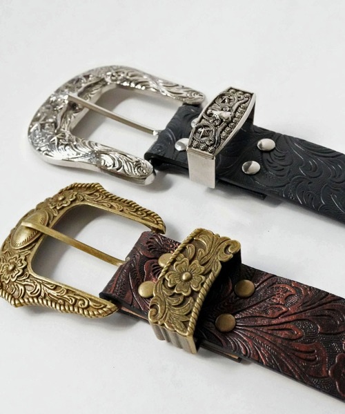 Port（ポート） ベルト 「 」 ウエスタン エンボス バックル ベルト