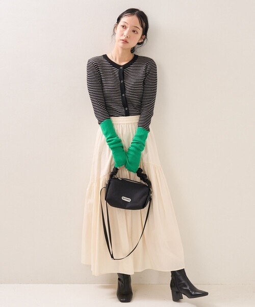 「FREAK'S STORE」 ニットカーディガン フリ- グリーン レディース_画像9