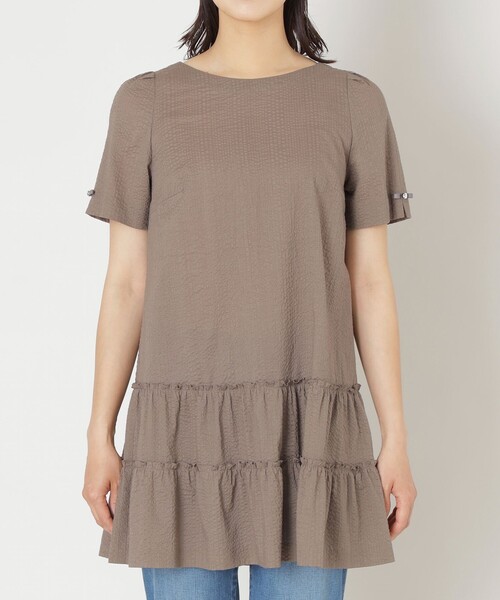 TO BE CHIC ブラウス シャツ ウェーブローン ティアード