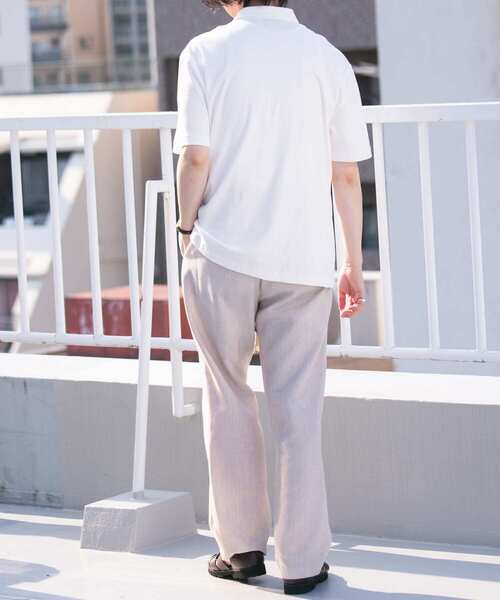 「URBAN RESEARCH ROSSO MEN」 半袖ポロシャツ LARGE ホワイト メンズ