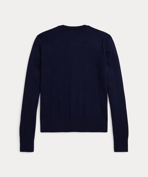 美品 現行 ポロラルフローレン コットン カーディガン LL相当 クルーネック コットン クルーネック カーディガン | ポロ ラルフ ローレン(POLO