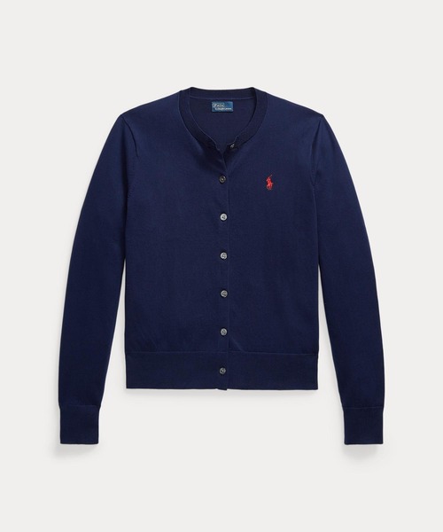 未使用級✨ポロラルフローレン　長袖カーディガン　ネイビー 薄手　L POLO RALPH LAUREN（ポロ・ラルフローレン） ラルフローレン