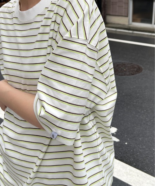 ぐにぐにです！ BROKEN BASE（ブロークンベース） tシャツ マルチボーダーTee メンズ