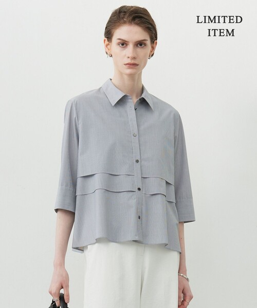 ICB ブラウス シャツ クリーンブロード クロップドシャツ レディース