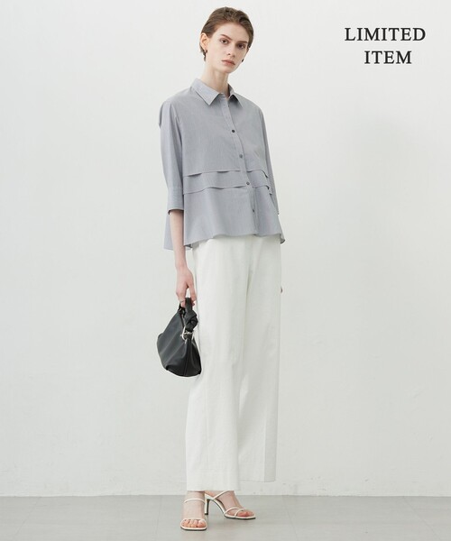 ICB ブラウス シャツ クリーンブロード クロップドシャツ レディース