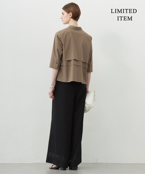 ICB ブラウス シャツ クリーンブロード クロップドシャツ レディース