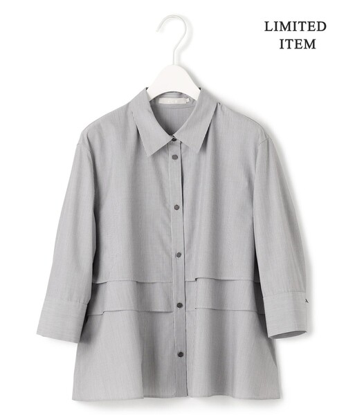 ICB ブラウス シャツ クリーンブロード クロップドシャツ レディース