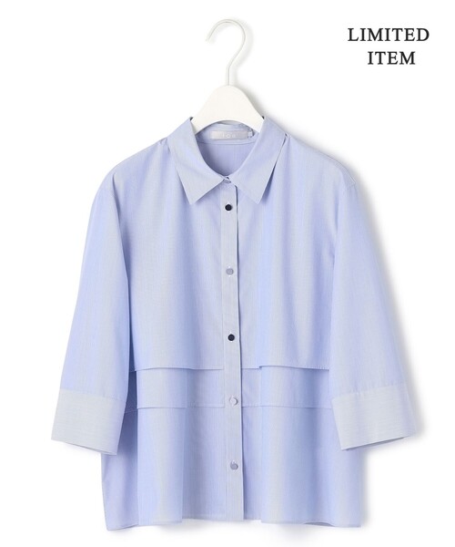 ICB ブラウス シャツ クリーンブロード クロップドシャツ レディース