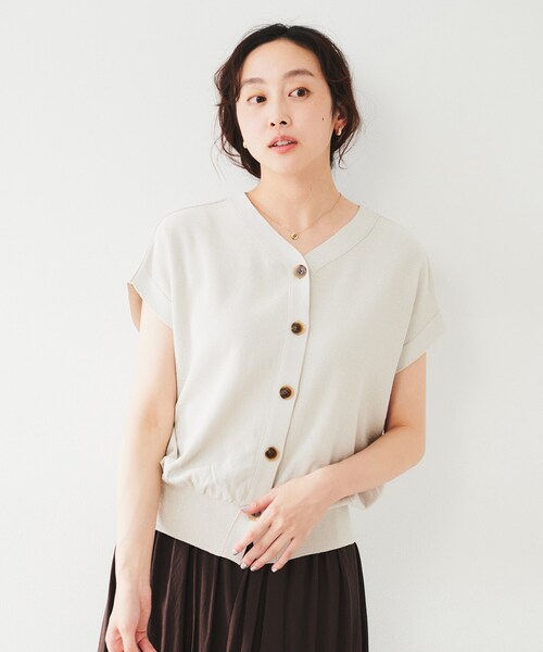 あさり様ご予約品　　　大きいサイズ☆未使用☆アンタイトル フレンチスリーブニット あさり様ご予約品 大きいサイズ☆未使用☆アンタイトル フレンチ