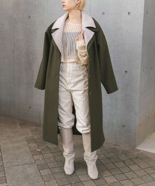 「MIEL CRISHUNANT」 チェスターコート SMALL グレー系その他 レディース_画像7