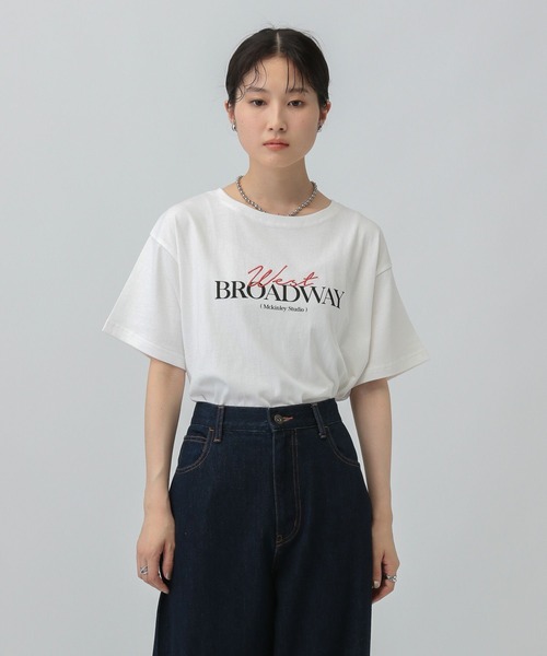 LEPSIM tシャツ ロゴ刺繍プリントT 588075 レディース
