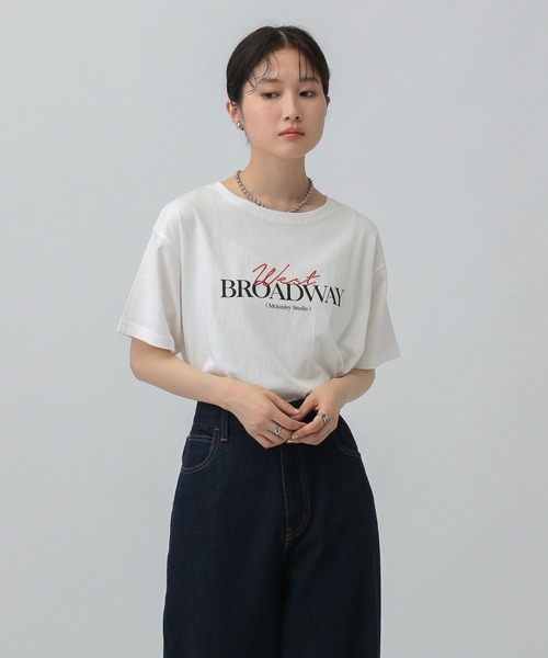 LEPSIM（レプシィム） tシャツ 半袖 ロゴ刺繍プリントT 588075