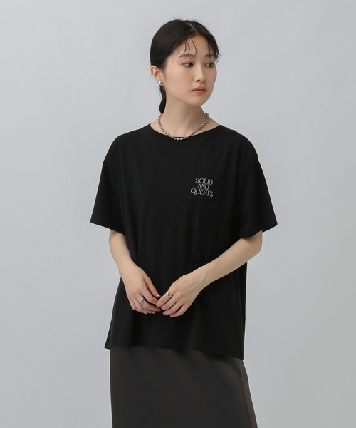 LEPSIM（レプシィム） tシャツ ロゴ刺繍プリントT 588075 レディース