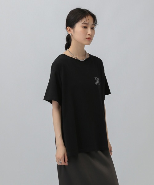 LEPSIM tシャツ ロゴ刺繍プリントT 588075 レディース