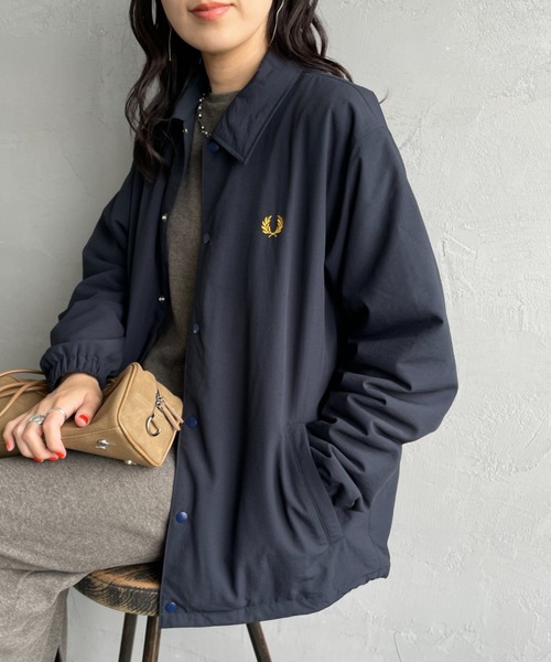 美品 フレッドペリー リバーシブル 中綿 ブルゾン ジャケット ネイビー 中古・古着通販】FRED PERRY (フレッドペリー) リバーシブル