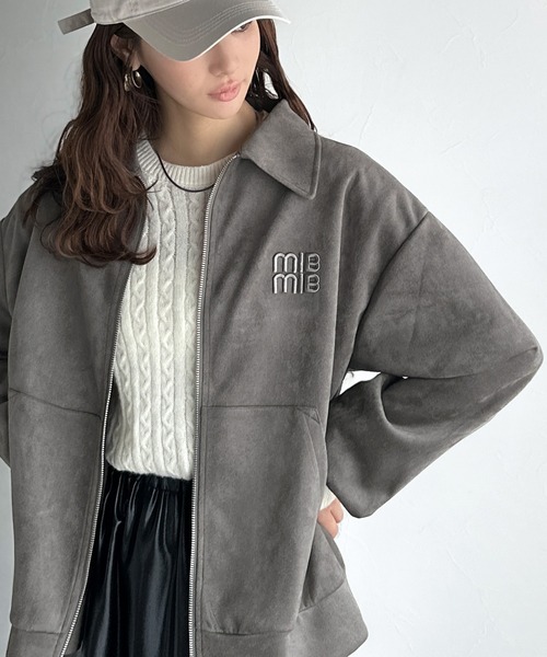 mily bilet ブルゾン アウター 「mily bilet」柔らかタッチで重ね着に