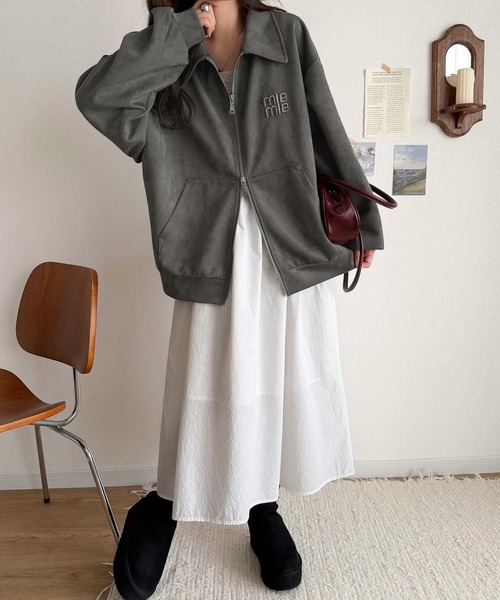 mily bilet ブルゾン アウター 「mily bilet」柔らかタッチで重ね着に