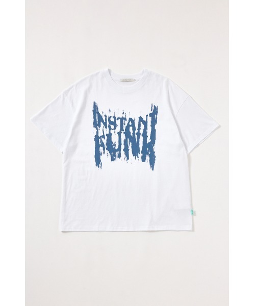 tシャツ 「INSTANTFUNK」ダメージ グラフィック Tシャツ レディース
