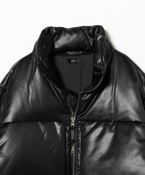 BEAMS（ビームス） ダウンジャケット ダウン レザーライク ダウン