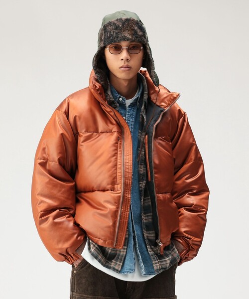 BEAMS（ビームス） ダウンジャケット ダウン レザーライク ダウン