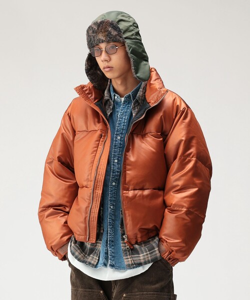 BEAMS（ビームス） ダウンジャケット ダウン レザーライク ダウン