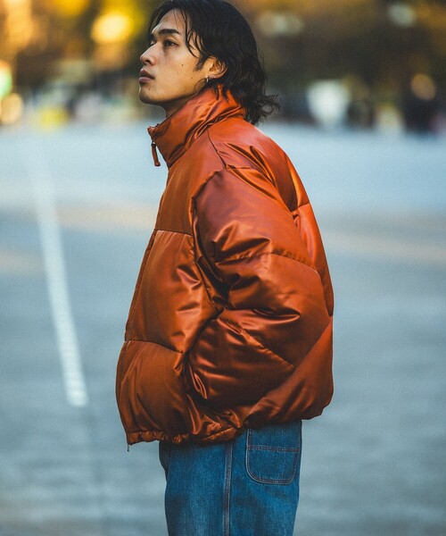 BEAMS（ビームス） ダウンジャケット ダウン レザーライク ダウン