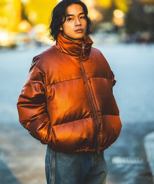 BEAMS（ビームス） ダウンジャケット ダウン レザーライク ダウン