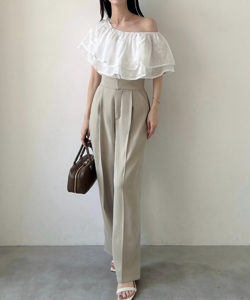 「Meiru」 半袖ブラウス SMALL アイボリー レディースの画像9