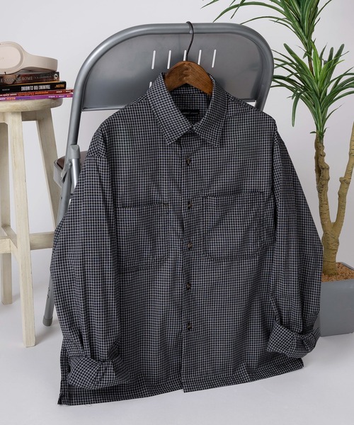 【BLACK】ショートチェックシャツ MandO（エムオー） シャツ ショート丈ダメージチェックシャツ メンズ