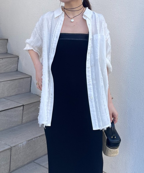 「COLLAGE GALLARDAGALANTE」 半袖シャツ FREE ブラック レディース_画像2