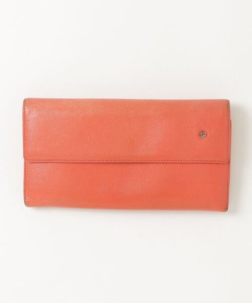 CHANEL シャネル 長財布 カメリアモチーフ コーラルカラー オレンジ