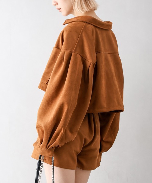 SpRay（スプレイ） ブルゾン アウター スウェードポンチZIPショート