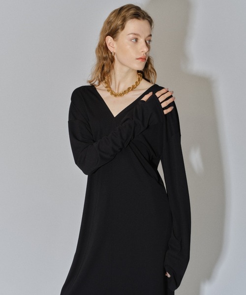 yae」 長袖ワンピース 36 ネイビー レディース : ZOZOTOWN Yahoo!店