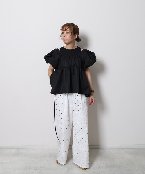 「Re.Verofonna」 半袖ブラウス MEDIUM アイボリー レディース_画像8