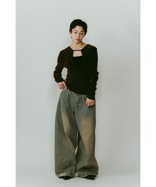 Knuth Marf（クヌースマーフ） 2way sheer velours tops レディース