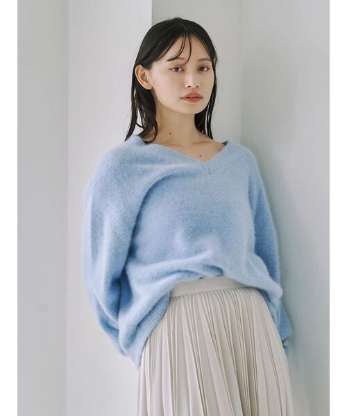TONAL（トーナル） ニット セーター PREMIUM FOX×CASHMERE Vネックプル
