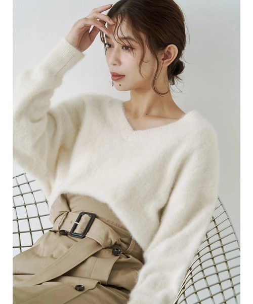 TONAL（トーナル） ニット セーター PREMIUM FOX×CASHMERE Vネックプル