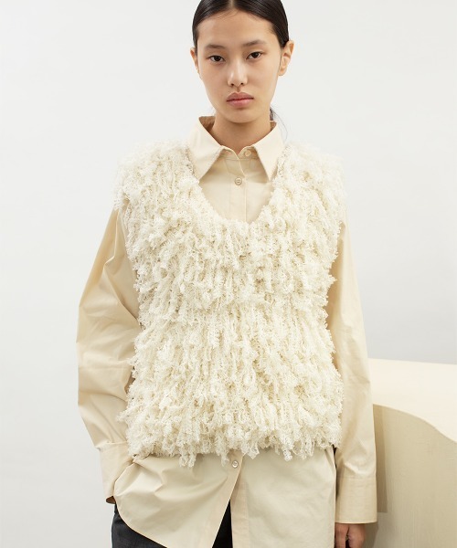 leinwande ニット ベスト leinwande（ラインヴァンド） ベスト ジレ Sheep Knitted Vest