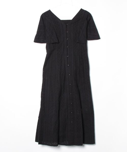 CELFORD ブラックワンピース 36 CELFORD（セルフォード） 7分袖ワンピース 36 ブラック レディース