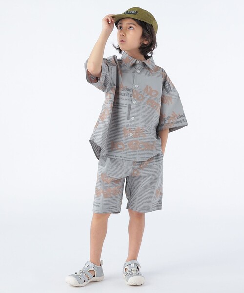 「THE PARK SHOP」 「KIDS」半袖シャツ 105 グレー キッズ_画像2